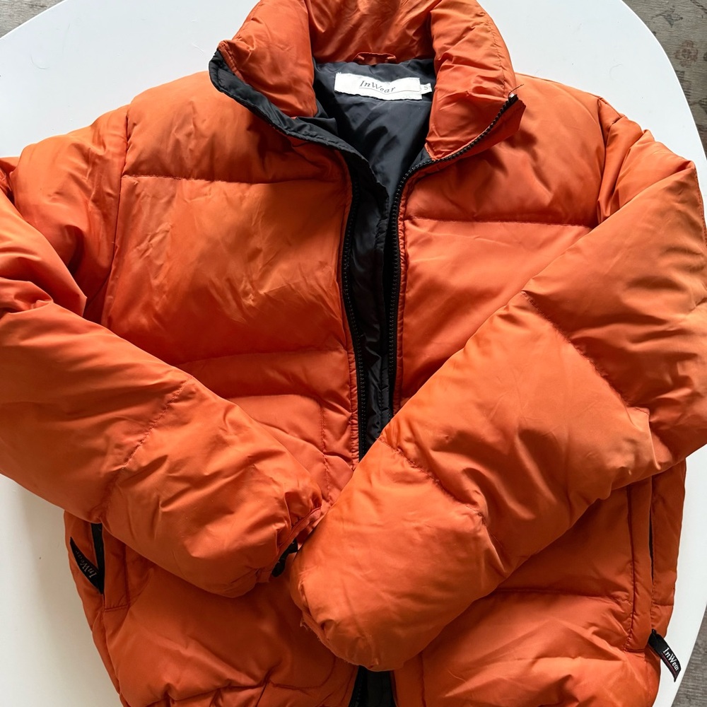 Vintage Orange Puffer Jacket